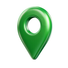 Sticker - Simplified 3d icon of location pin isolated on white background