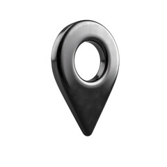 Sticker - Simplified 3d icon of location pin isolated on white background