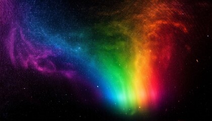 rainbow multicolored space background on black background