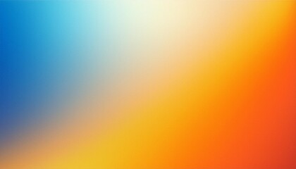 Wall Mural - abstract color gradient background grainy orange blue yellow white noise texture backdrop banner poster header cover design