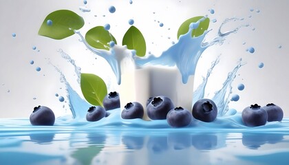 A background of healthy food Blueberries