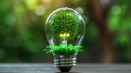 sustainable green energy efficiency improvement concept with copy space, covering all objects, and d