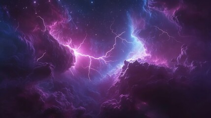 Wall Mural - The shock and energy glow associated with lightning bolt strike. Isolated white background. Zeus, God, Jupiter, Thor, mythology concepts. Fractal light burst flare.