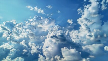 time lapse clouds 4k rolling puffy cumulus cloud relaxation weather dramatic beauty atmosphere backg