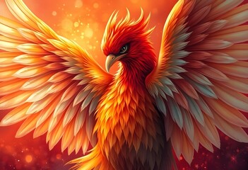 Glowing Orange Phoenix 