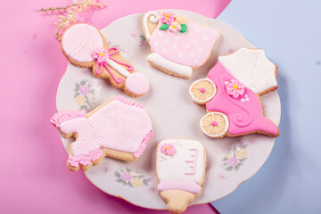 chá da tarde com biscoitos caseiro, biscoito artesanal, lembrança chá de bebê, doces caseiros rosa