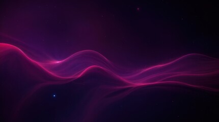 Wall Mural - a flowing amethyst wave with sparkling fragments on a dark cosmic expanse