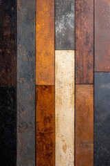 Poster - Rustic wooden panels with varying textures and colors