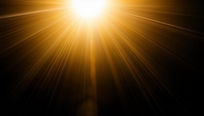 sun rays isolated on black background for design overlay