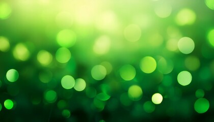 Wall Mural - st patrick s day background green gradient bokeh lights defocused for design