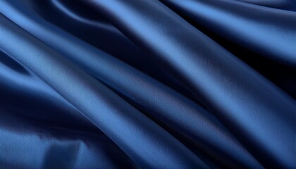 Wall Mural - soft and smooth dark blue silk the fabric is draped in elegant folds creating a luxurious and sensual look