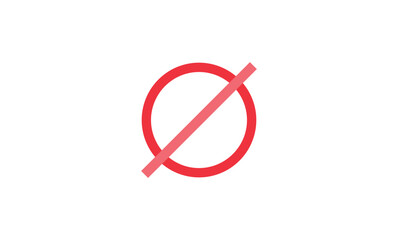 Poster - Empty set symbol icon vector in mathematics. Null set a set with no element.