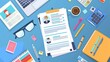© Srisa - Design an infographic that explains the process of applying for a job, from resume preparation to the interview. Include tips for each stage and common pitfalls to avoid.