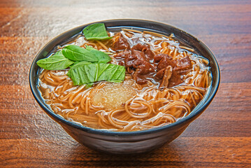 Wall Mural - Taiwan famous food - pork intestine thin noodles