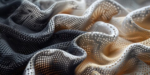 Abstract Pattern with Wavy Net Fabric
