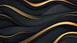© CrazyJuke - Experience the elegance of black and gold waves in this modern abstract background, perfect for sleek design projects.