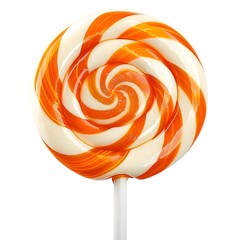 Sticker - Orange and White Swirled Lollipop