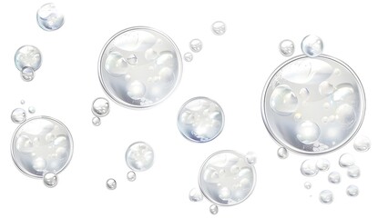 Poster - White Bubbles on White Background