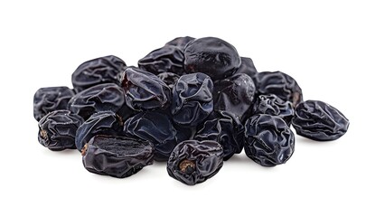 Wall Mural - Black Raisins Isolated on White Background