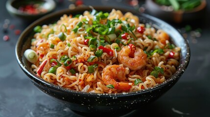 Wall Mural - Spicy Shrimp Noodles