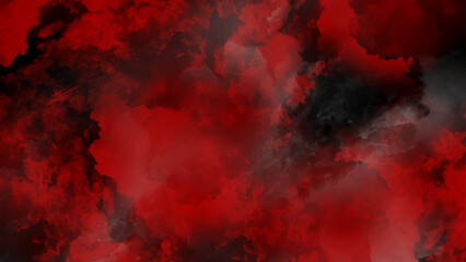 Wall Mural - Scary Red and black horror, Grungy red canvas with dark background. Modern abstract red texture,