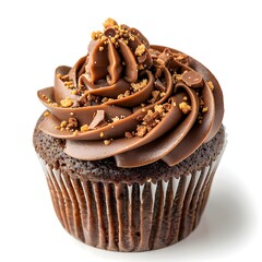 Sticker - Chocolate Cupcake with Chocolate Frosting and Sprinkles