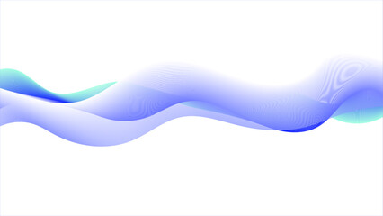 Modern blue wave background design, vector illustration. Abstract blue wave lines on transparent background.