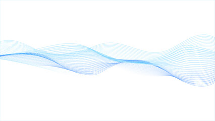 Wall Mural - abstract blend blue wave line science and technology futuristic blue waves curve lines banner backgr