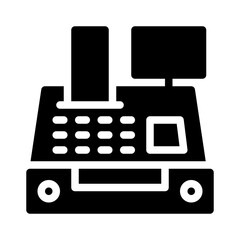 Wall Mural - cash register glyph icon