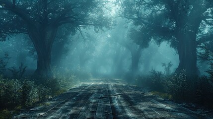 Canvas Print - Misty Forest Path