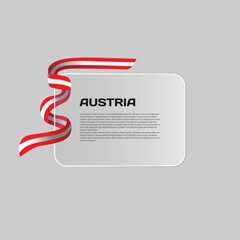 Wall Mural - Austria day with glass morphism banner design