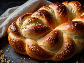 Instructions for baking sweet and savory braided challah, with variations in size and shape.