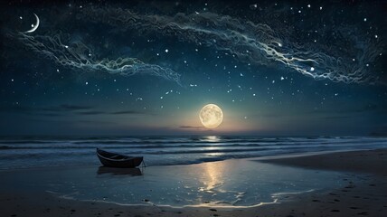the moon and the sea