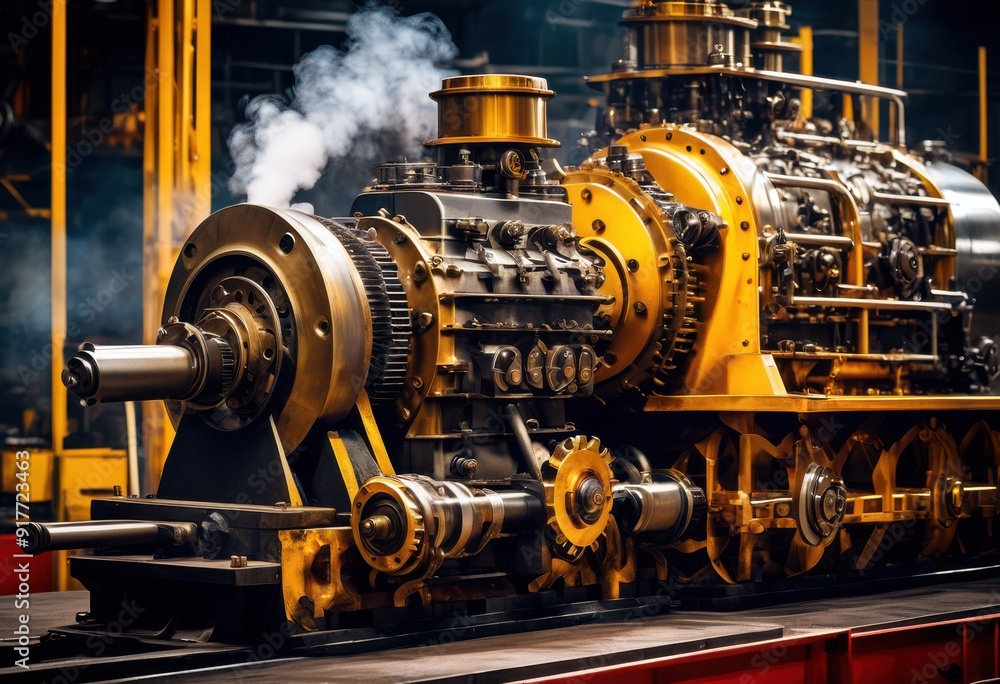 dynamic close ups powerful machinery motion showcasing efficiency ...