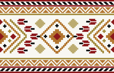 Wall Mural - Ethnic tribal  colorful background. Seamless tribal pattern, folk embroidery, tradition geometric ornament. Traditional design for fabric, textile, print, rug, paper