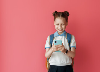 Wall Mural - girl is ready to back to school