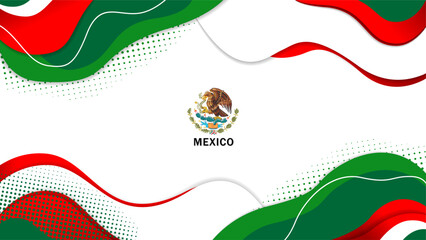 Wall Mural - Mexico flag color background concept for National holiday, Independence Day and other events