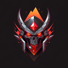 Poster - Fiery Skull Emblem