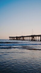 Sticker - pier at sunset