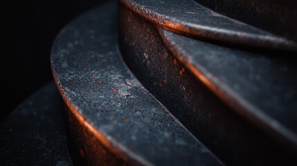  A tight shot of a metal object with rust on its sides