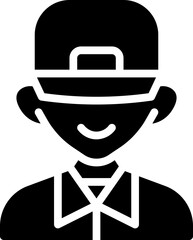 Sticker - Courier man icon