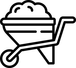 Wall Mural - Wheelbarrow icon