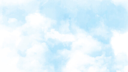 Wall Mural - background vector with clouds on blue sky. sky air cloud effect background.