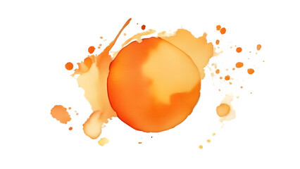 Wall Mural - Orange watercolor ring