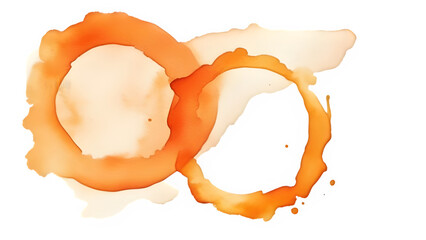 Wall Mural - Orange watercolor ring