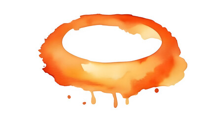 Wall Mural - Orange watercolor ring