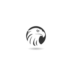 Sticker - Eagle head icon with shadow