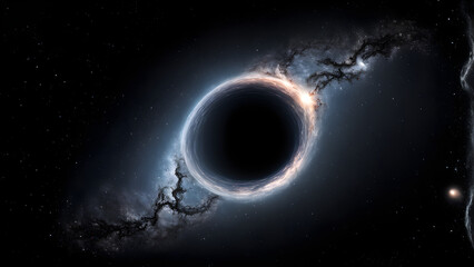 Wall Mural - Black holes in the universe, scientific and technological background, abstract background of the universe