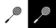© Krrish - Badminton racquet icon Symbol mark in filled style