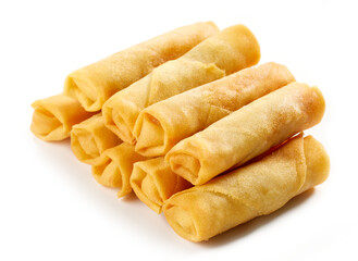 Poster - fried springrolls isolated on white